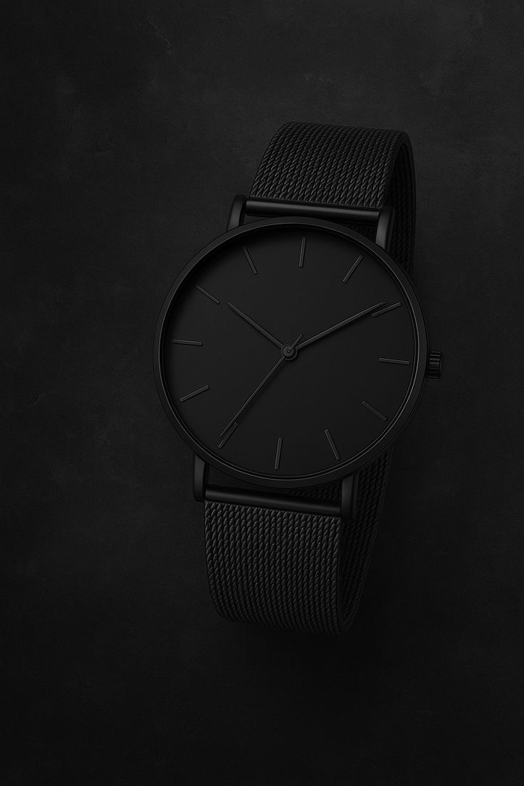 Luxury Black AURA Watch ⌚ | Stylish Waterproof Men's Watch